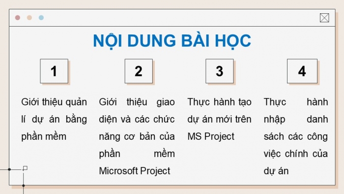 Giáo án điện tử chuyên đề Tin học ứng dụng 12 cánh diều Bài 1: Tạo lập dự án