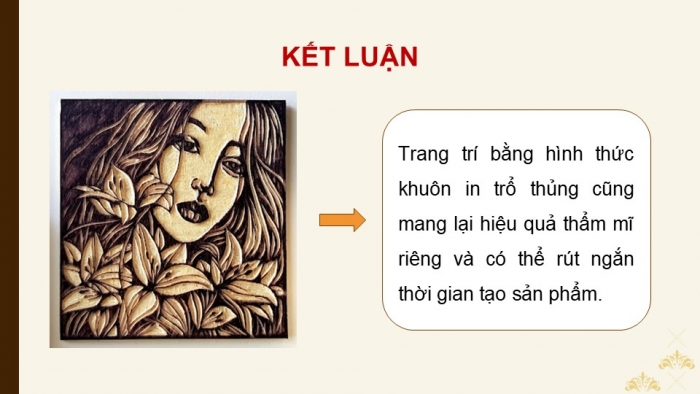 Giáo án điện tử Mĩ thuật 9 cánh diều Bài 6: Trang trí bằng khuôn in trổ thủng