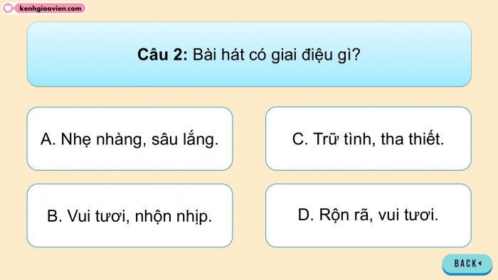 Giáo án điện tử Âm nhạc 5 cánh diều Tiết 10: Ôn tập bài hát Khăn quàng thắp sáng bình minh, Nghe nhạc Những bông hoa, những bài ca