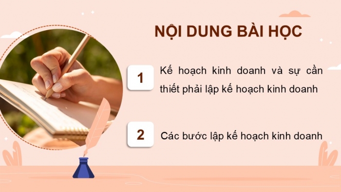 Giáo án điện tử Kinh tế pháp luật 12 cánh diều Bài 5: Lập kế hoạch kinh doanh