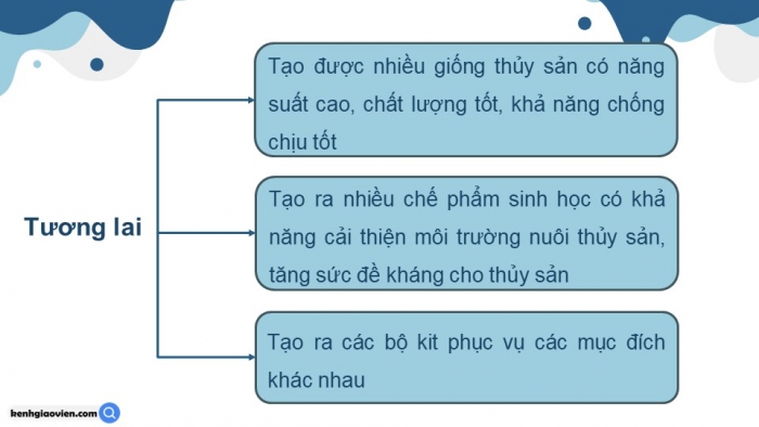 Giáo án điện tử chuyên đề Công nghệ 12 Lâm nghiệp Thuỷ sản Kết nối Bài 5: Vai trò và triển vọng của công nghệ sinh học trong thuỷ sản