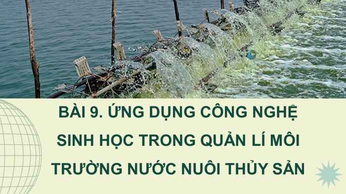 Giáo án điện tử chuyên đề Công nghệ 12 Lâm nghiệp Thuỷ sản Kết nối Bài 9: Ứng dụng công nghệ sinh học trong quản lí môi trường nước nuôi thuỷ sản