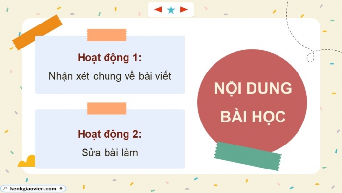 Giáo án điện tử Tiếng Việt 5 cánh diều Bài 7: Trả bài viết đoạn văn thể hiện tình cảm, cảm xúc