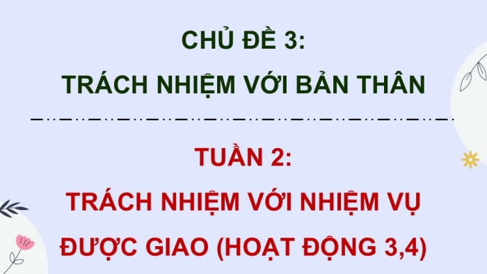 Giáo án điện tử Hoạt động trải nghiệm 9 kết nối Chủ đề 3 Tuần 2