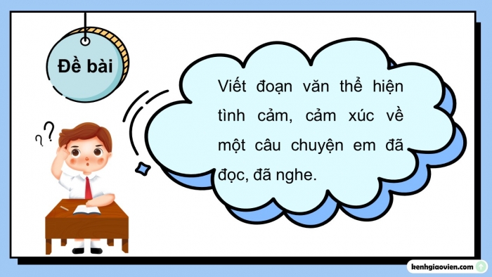 Giáo án điện tử Tiếng Việt 5 kết nối Bài 22: Tìm ý cho đoạn văn thể hiện tình cảm, cảm xúc về một câu chuyện