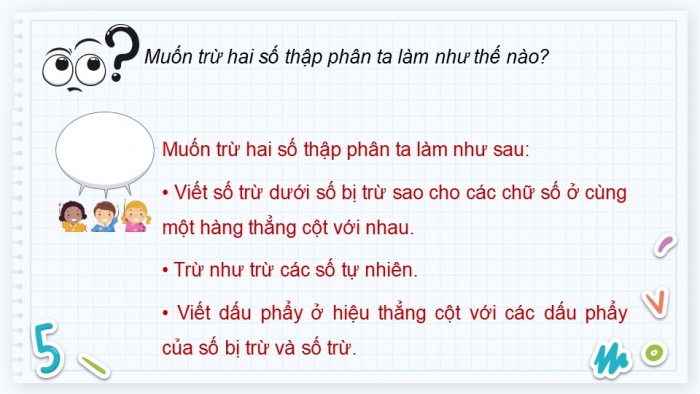 Giáo án PPT dạy thêm Toán 5 Chân trời bài 29: Trừ hai số thập phân