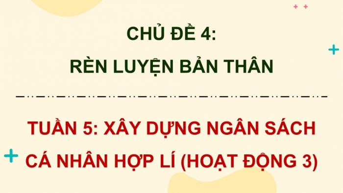 Giáo án điện tử Hoạt động trải nghiệm 9 kết nối Chủ đề 4 Tuần 5