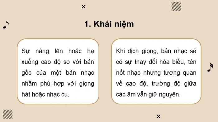 Giáo án điện tử Âm nhạc 9 kết nối Tiết 12: Lí thuyết âm nhạc Sơ lược về dịch giọng, Đọc nhạc Bài đọc nhạc số 2