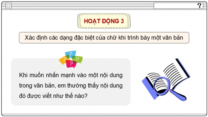 Giáo án điện tử Tin học ứng dụng 12 kết nối Bài 8: Định dạng văn bản (P2)