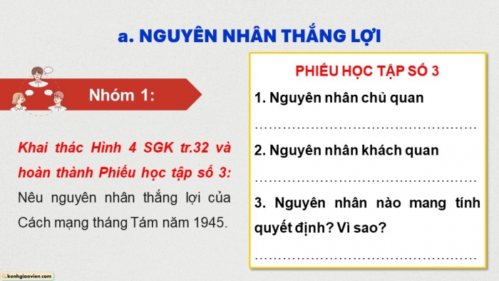 Giáo án điện tử Lịch sử 12 cánh diều Bài 6: Cách mạng tháng Tám năm 1945 (P2)