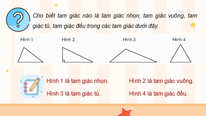 Giáo án PPT dạy thêm Toán 5 Chân trời bài 43: Hình tam giác