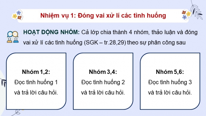 Giáo án điện tử Hoạt động trải nghiệm 12 cánh diều Chủ đề 3: Làm chủ bản thân và sống có trách nhiệm (P2)