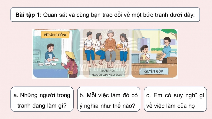 Giáo án điện tử Tiếng Việt 5 chân trời Bài 6: Thảo luận theo chủ đề Ý ngĩa của sự chia sẻ