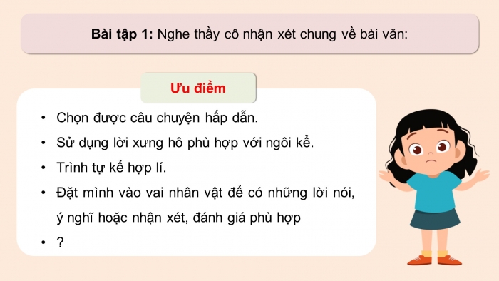 Giáo án điện tử Tiếng Việt 5 chân trời Bài 7: Trả bài văn kể chuyện sáng tạo (Bài viết số 3)