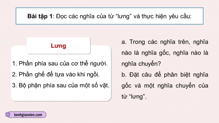 Giáo án điện tử Tiếng Việt 5 chân trời Bài 7: Luyện tập sử dụng từ ngữ