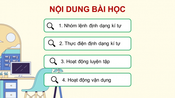 Giáo án điện tử Tin học 5 cánh diều Chủ đề E Bài 4: Định dạng kí tự