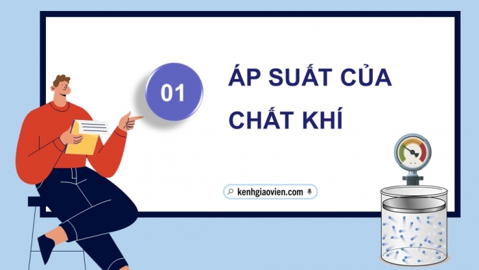 Giáo án điện tử Vật lí 12 chân trời Bài 8: Áp suất – động năng của phân tử khí