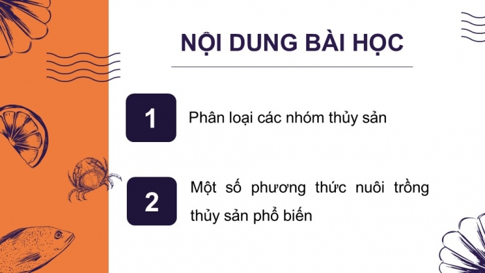 Giáo án điện tử Công nghệ 12 Lâm nghiệp Thủy sản Cánh diều Bài 10: Các nhóm thuỷ sản và phương thức nuôi phổ biến