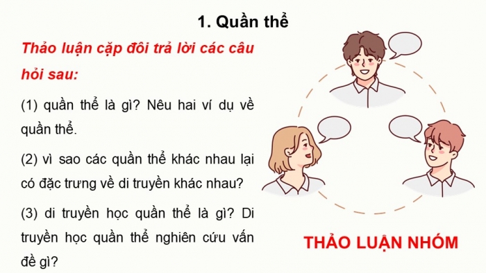 Giáo án điện tử Sinh học 12 kết nối Bài 18: Di truyền quần thể