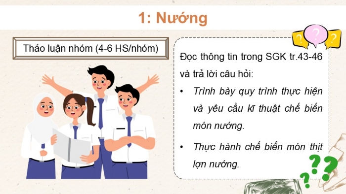 Giáo án điện tử Công nghệ 9 Chế biến thực phẩm Cánh diều Bài 7: Chế biến thực phẩm có sử dụng nhiệt (P2)