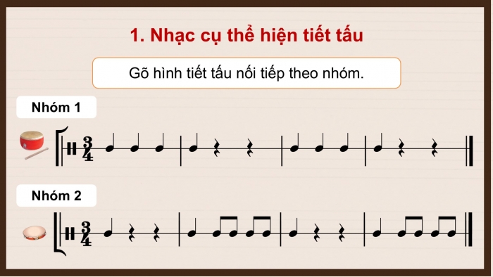 Giáo án điện tử Âm nhạc 5 kết nối Tiết 14: Nhạc cụ Nhạc cụ thể hiện tiết tấu và nhạc cụ thể hiện giai điệu, Ôn bài hát Duyên dáng mùa xuân