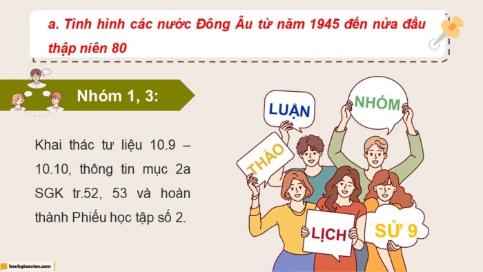 Giáo án điện tử Lịch sử 9 chân trời Bài 10: Liên Xô và các nước Đông Âu từ năm 1945 đến năm 1991 (P2)