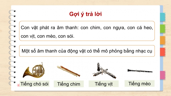 Giáo án điện tử Âm nhạc 5 kết nối Tiết 15: Thường thức âm nhạc Câu chuyện về bản xô-nát Ánh trăng, Ôn nhạc cụ