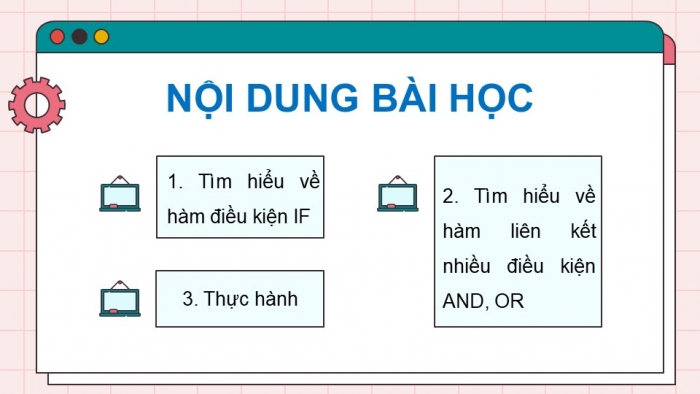 Giáo án điện tử Tin học 9 cánh diều Chủ đề E3 Bài 2: Hàm điều kiện IF