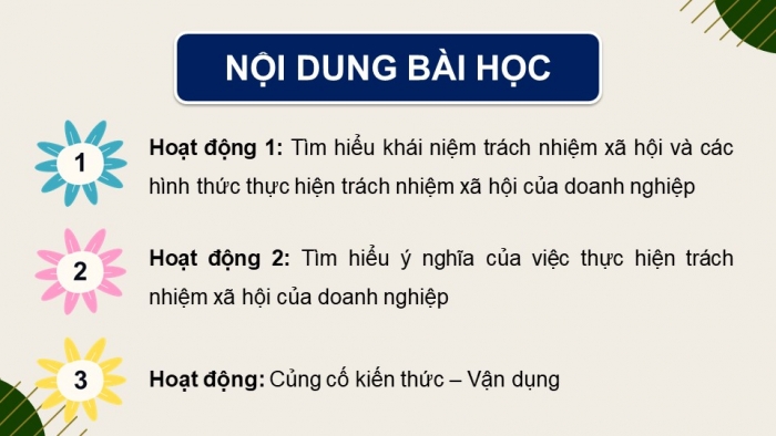 Giáo án điện tử Kinh tế pháp luật 12 chân trời Bài 6: Trách nhiệm xã hội của doanh nghiệp