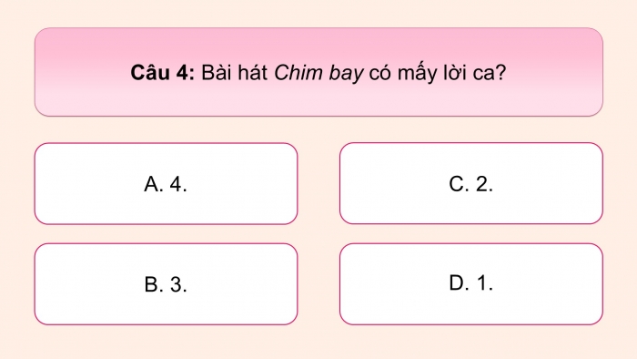 Giáo án điện tử Âm nhạc 5 cánh diều Tiết 14: Ôn tập bài hát Chim bay, Nghe nhạc Thiên nga