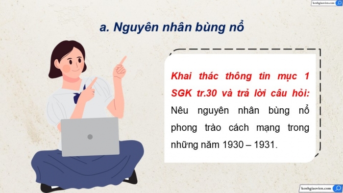 Giáo án điện tử Lịch sử 9 kết nối Bài 7: Phong trào cách mạng Việt Nam thời kì 1930 – 1939