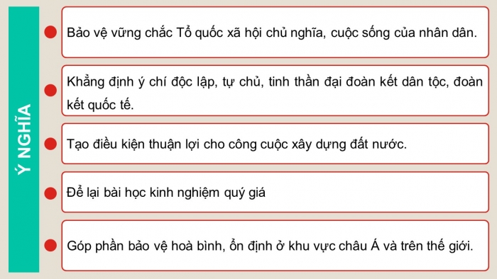 Giáo án điện tử Lịch sử 12 kết nối Bài 9: Cuộc đấu tranh bảo vệ Tổ quốc từ sau tháng 4 – 1975 đến nay. Một số bài học lịch sử của các cuộc kháng chiến bảo vệ Tổ quốc từ năm 1945 đến nay (P2)