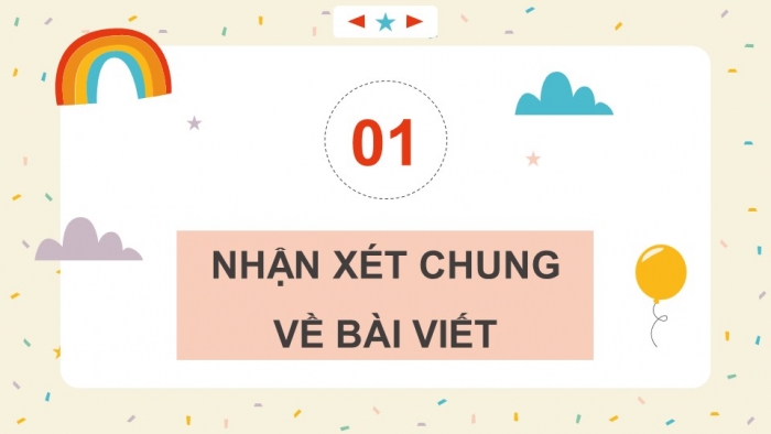 Giáo án điện tử Tiếng Việt 5 cánh diều Bài 7: Trả bài viết đoạn văn thể hiện tình cảm, cảm xúc