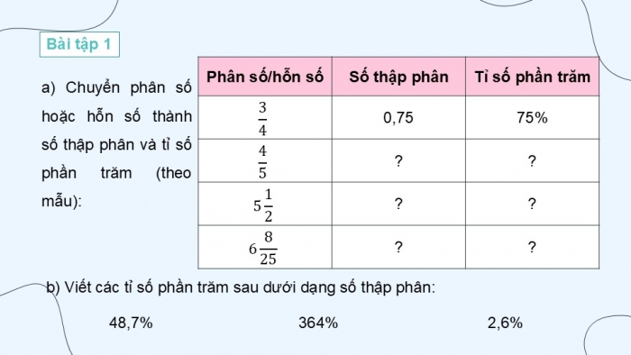 Giáo án điện tử Toán 5 cánh diều Bài 46: Luyện tập chung