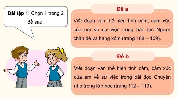 Giáo án điện tử Tiếng Việt 5 cánh diều Bài 9: Viết đoạn văn thể hiện tình cảm, cảm xúc (Ôn tập)