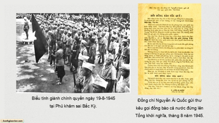 Giáo án điện tử Lịch sử 9 kết nối Bài 8: Cách mạng tháng Tám năm 1945 (P3)