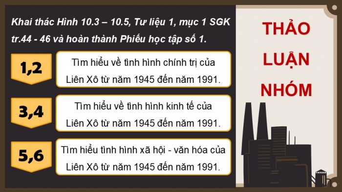 Giáo án điện tử Lịch sử 9 kết nối Bài 10: Liên Xô và Đông Âu từ năm 1945 đến năm 1991