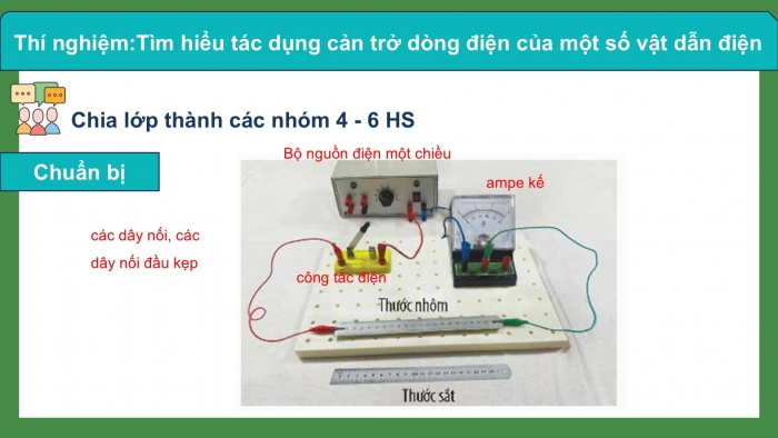 Giáo án điện tử KHTN 9 chân trời - Phân môn Vật lí Bài 8: Điện trở. Định luật Ohm