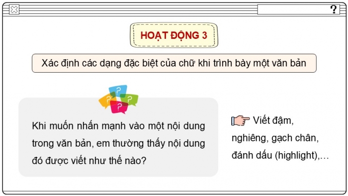 Giáo án điện tử Khoa học máy tính 12 kết nối Bài 8: Định dạng văn bản (P2)