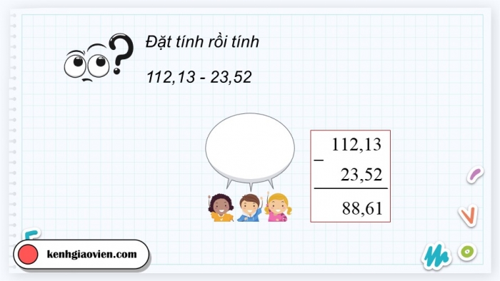 Giáo án PPT dạy thêm Toán 5 Chân trời bài 29: Trừ hai số thập phân