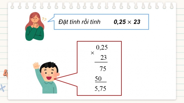 Giáo án PPT dạy thêm Toán 5 Chân trời bài 31: Nhân một số thập phân với một số tự nhiên