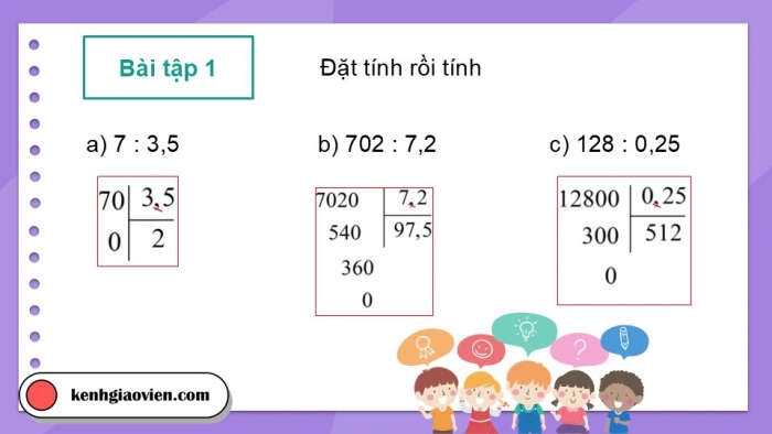 Giáo án PPT dạy thêm Toán 5 Chân trời bài 39: Chia một số tự nhiên cho một số thập phân