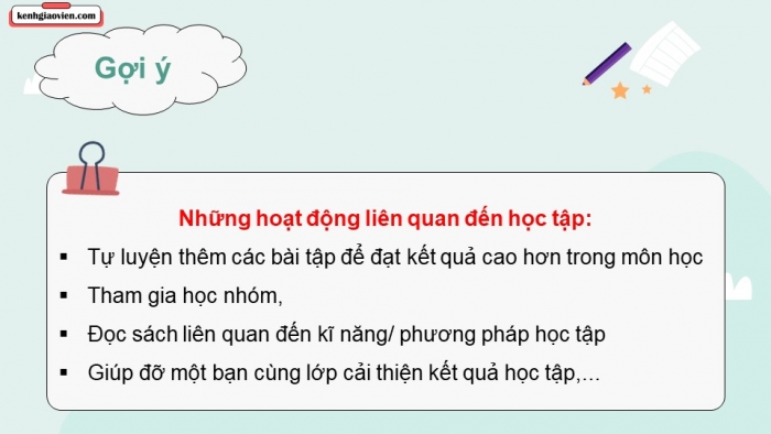 Giáo án điện tử Hoạt động trải nghiệm 9 cánh diều Chủ đề 3 - Hoạt động giáo dục 2: Tạo động lực cho bản thân