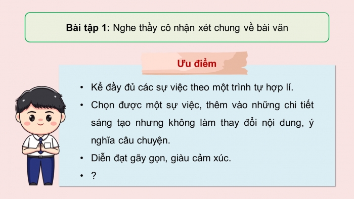 Giáo án điện tử Tiếng Việt 5 chân trời Bài 3: Trả bài văn kể chuyện sáng tạo (Bài viết số 2)