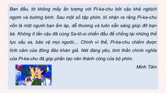 Giáo án điện tử Tiếng Việt 5 chân trời Bài 5: Đoạn văn giới thiệu nhân vật trong phim hoạt hình