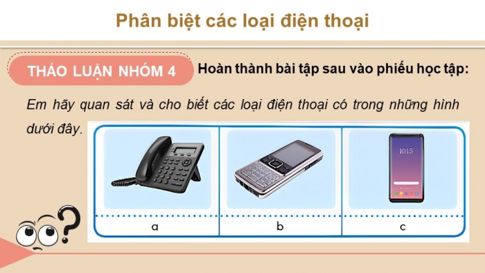 Giáo án điện tử Công nghệ 5 chân trời Bài 5: Sử dụng điện thoại