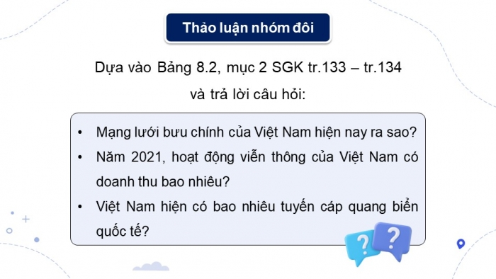 Giáo án điện tử Địa lí 9 cánh diều Bài 8: Dịch vụ (P2)