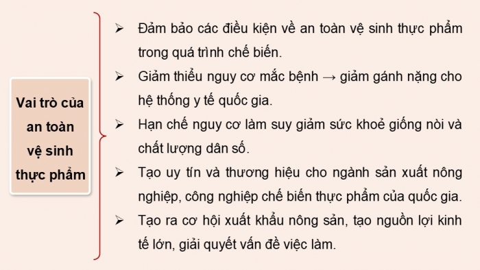 Giáo án điện tử Công nghệ 9 Chế biến thực phẩm Kết nối Bài 4: An toàn lao động và an toàn vệ sinh thực phẩm (P2)