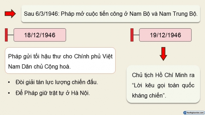 Giáo án điện tử Lịch sử 12 chân trời Bài 7: Cuộc kháng chiến chống thực dân Pháp (1945 – 1954) (P2)