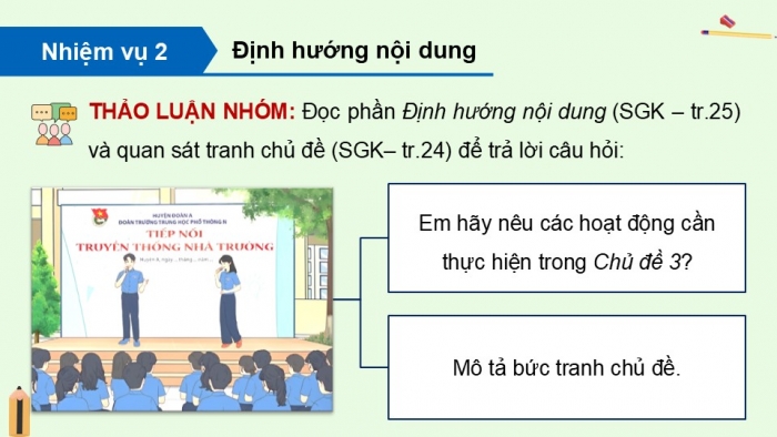 Giáo án điện tử Hoạt động trải nghiệm 12 chân trời bản 2 Chủ đề 3: Phát triển các mối quan hệ với thầy cô, bạn bè (P1)